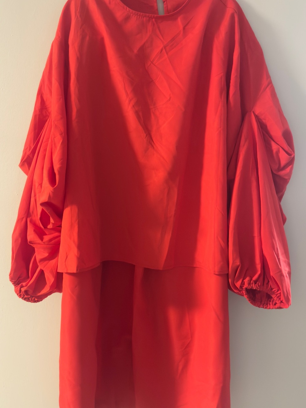 Red Balloon Sleeve Pants Set
